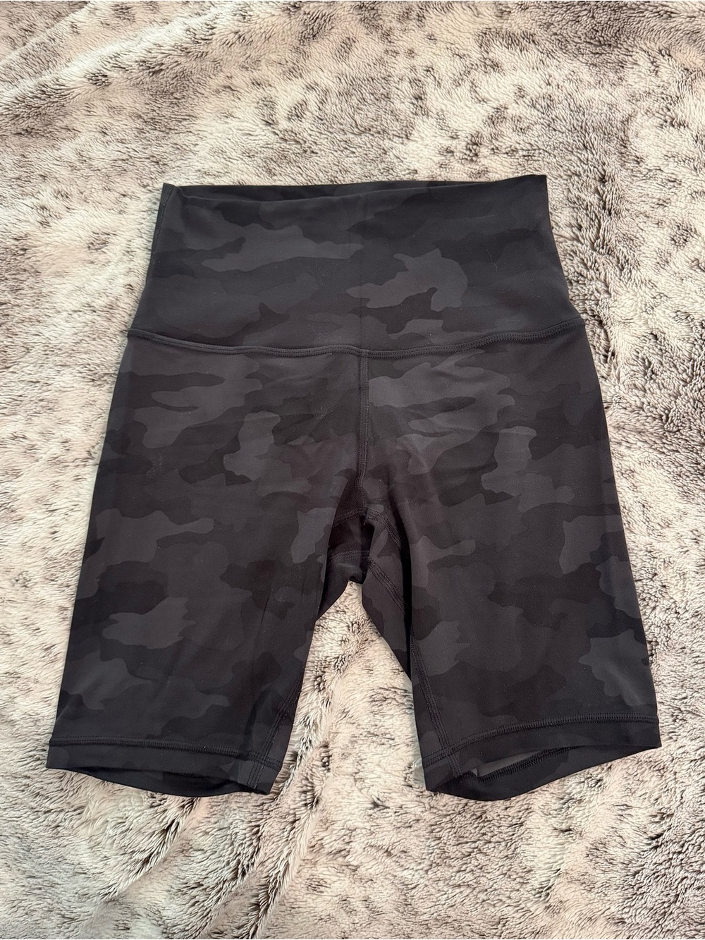 lululemon Align Black Camo High-Rise 8” Shorts
